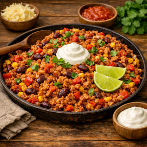 Riz mexicain au boeuf